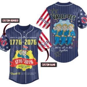 Fallout Vault-Tec Baseball Jersey For Men Women And Kids Gift for Fans