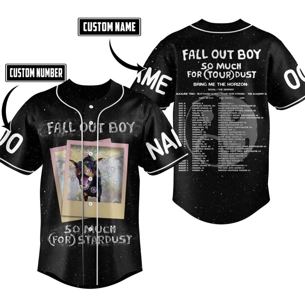 Fall Out Boy Baseball Jersey For Men Women And Kids Gift for Fans Fall Out Boy Baseball Jersey For Men Women And Kids Gift for Fans
