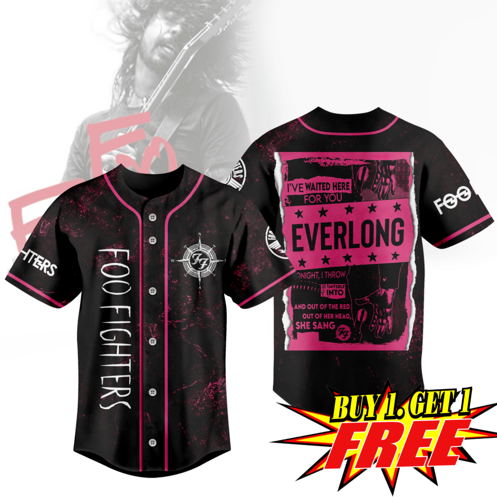 Foo Fighters Baseball Jersey For Men Women And Kids Gift for Fans Foo Fighters Baseball Jersey For Men Women And Kids Gift for Fans