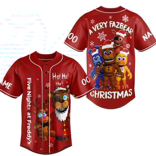 Five Nights At Freddy Baseball Jersey For Men Women And Kids Gift for Fans Five Nights At Freddy Baseball Jersey For Men Women And Kids Gift for Fans