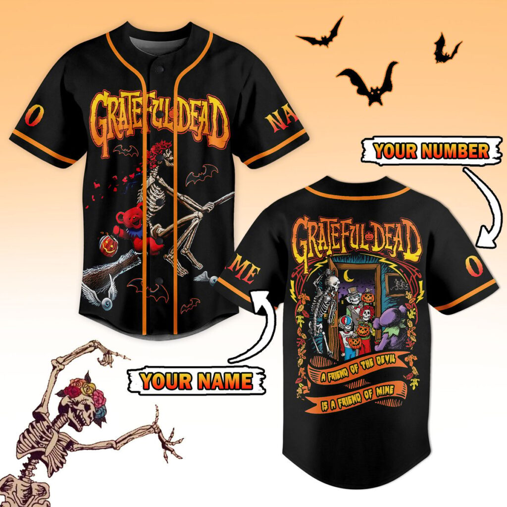 Grateful Dead Baseball Jersey For Men Women And Kids Gift for Fans Grateful Dead Baseball Jersey For Men Women And Kids Gift for Fans