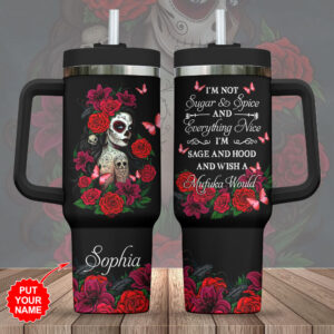 Personalized Sugar Skull 40oz Stanley Tumbler - Gift for Fans - Gift for Fans