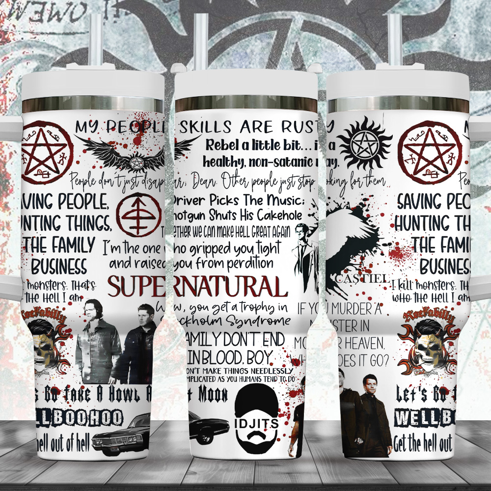 Supernatural 40oz Stanley Tumbler – Gift for Fans – Gift for Fans Supernatural 40oz Stanley Tumbler – Gift for Fans – Gift for Fans