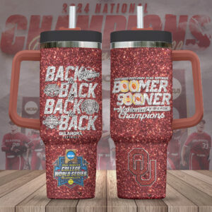 Oklahoma Sooners Women’s Softball 40oz Stanley Tumbler - Gift for Fans - Gift for Fans