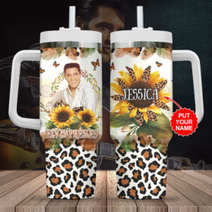 Personalized Elvis Presley 40oz Stanley Tumbler – Gift for Fans 2671