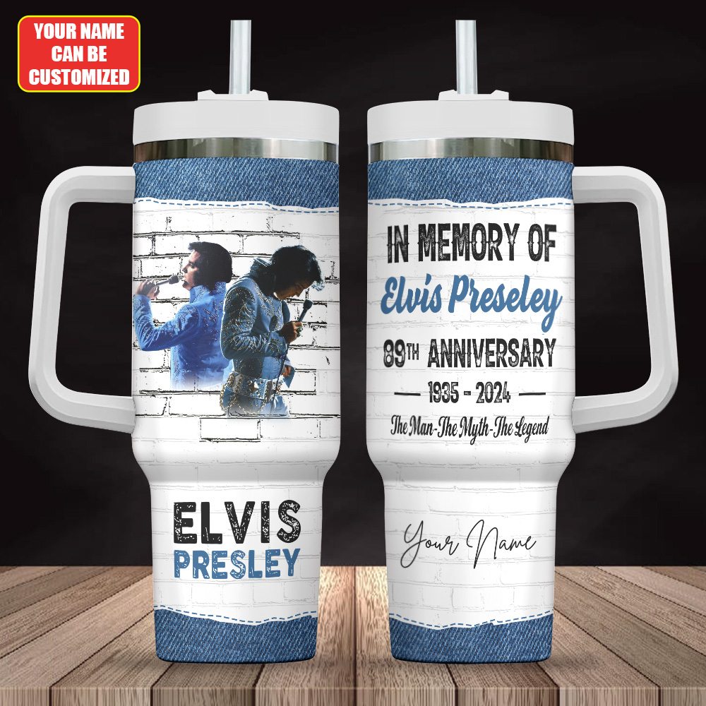 Personalized Elvis Presley 40oz Stanley Tumbler – TANTN 5603 Personalized Elvis Presley 40oz Stanley Tumbler – TANTN 5603