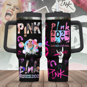 P!nk 40oz Stanley Tumbler - Gift for Fans - Gift for Fans