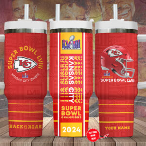 Personalized Kansas City Chiefs 40oz Stanley Tumbler - Gift for Fans - Gift for Fans