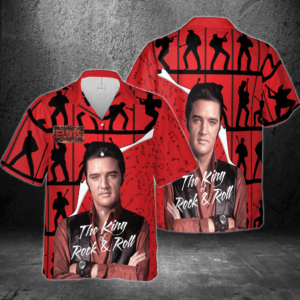 Elvis Presley The King Of Rock & Roll Hawaiian 3D Shirt  Gift for Men Women