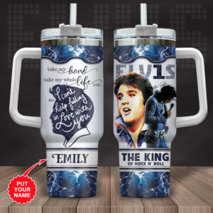 Personalized Elvis Presley 40oz Stanley Tumbler – Gift for Fans 1804
