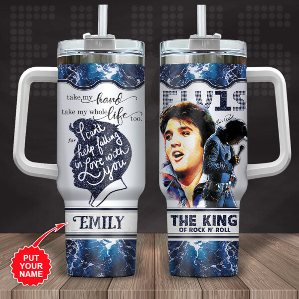 Personalized Elvis Presley 40oz Stanley Tumbler – Gift for Fans 1804