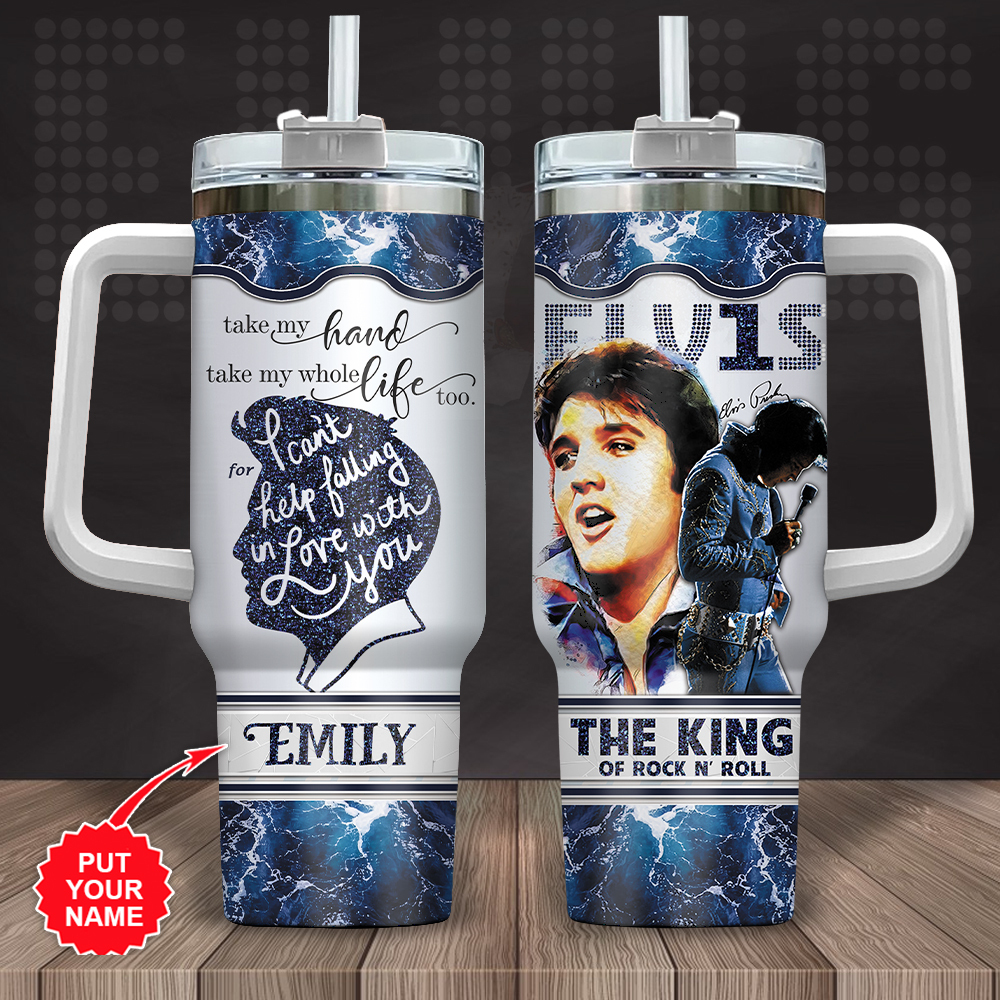 Personalized Elvis Presley 40oz Stanley Tumbler – Gift for Fans 1804 Personalized Elvis Presley 40oz Stanley Tumbler – Gift for Fans 1804
