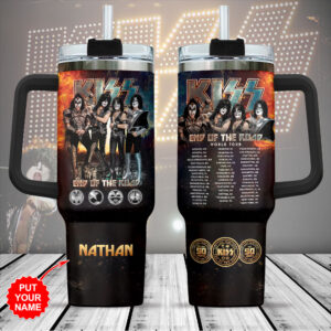 Personalized Kiss Band 40oz Stanley Tumbler – Gift for Fans 5042