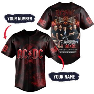ACDC Baseball Jersey For Men Women And Kids Gift for Fans 1