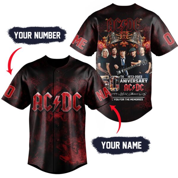 ACDC Baseball Jersey For Men Women And Kids Gift for Fans