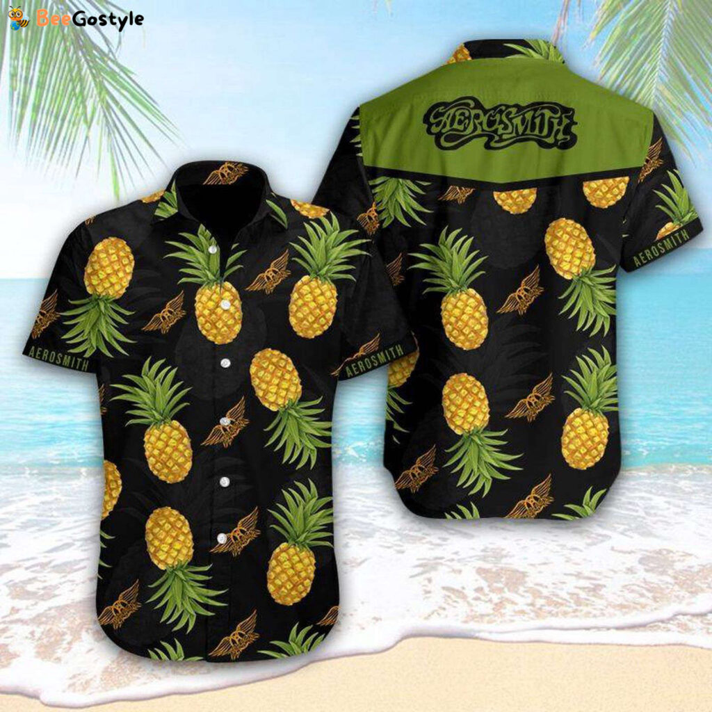 Aerosmith Hawaiian Pineapple Shirt Aerosmith Hawaiian Pineapple Shirt