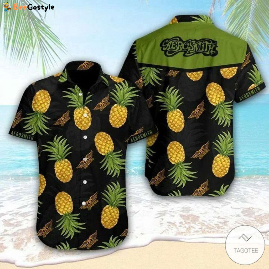 Aerosmith Pineapple Hawaiian Shirt Aerosmith Pineapple Hawaiian Shirt