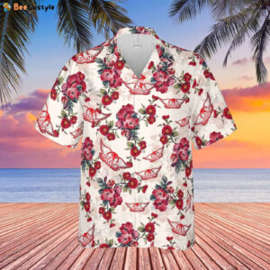Aerosmith Rock Band Floral Pattern All Over Print 3D Hawaiian Shirt – White