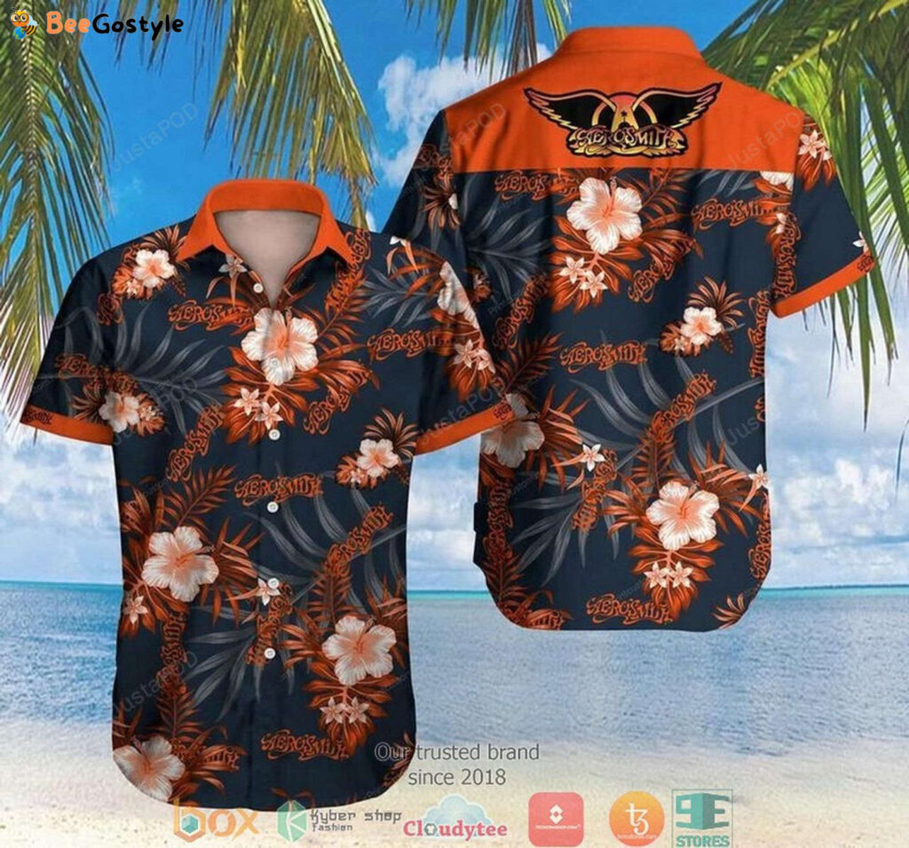 Aerosmith Short Sleeve Hawaiian Shirt Aerosmith Short Sleeve Hawaiian Shirt