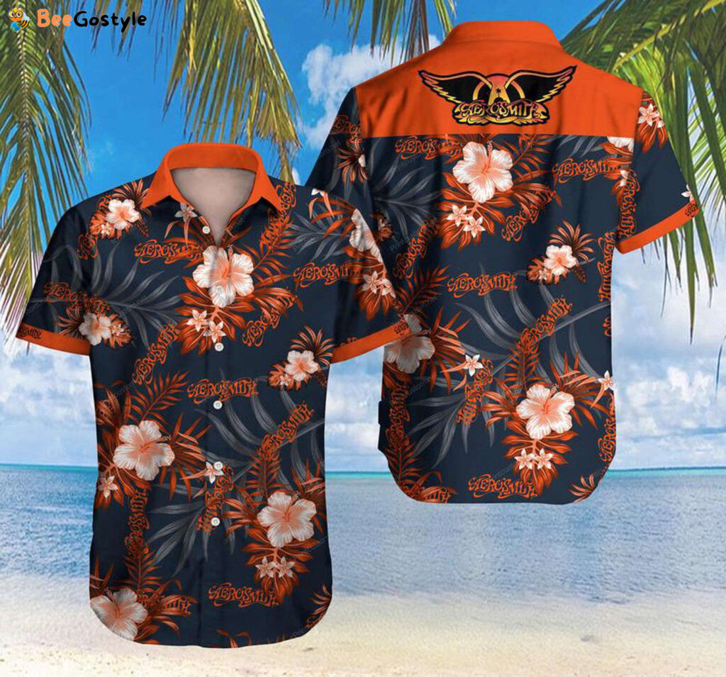 Aerosmith Tropical Pattern- Hawaii Shirt-Hao Aerosmith Tropical Pattern- Hawaii Shirt-Hao