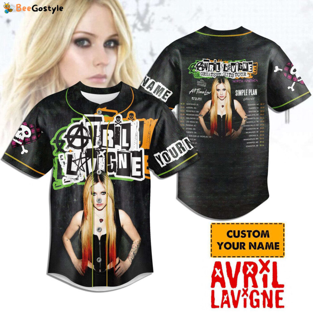 Avril Lavigne Baseball Jersey For Men Women And Kids Gift for Fans Avril Lavigne Baseball Jersey For Men Women And Kids Gift for Fans