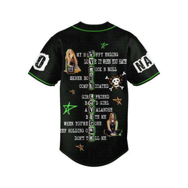 Avril Lavigne Baseball Jersey For Men Women And Kids Gift for Fans