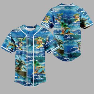 Baby Yoda Surfing Baseball Jersey For Men Women And Kids Gift for Fans 1