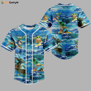 Baby Yoda Surfing Baseball Jersey For Men Women And Kids Gift for Fans