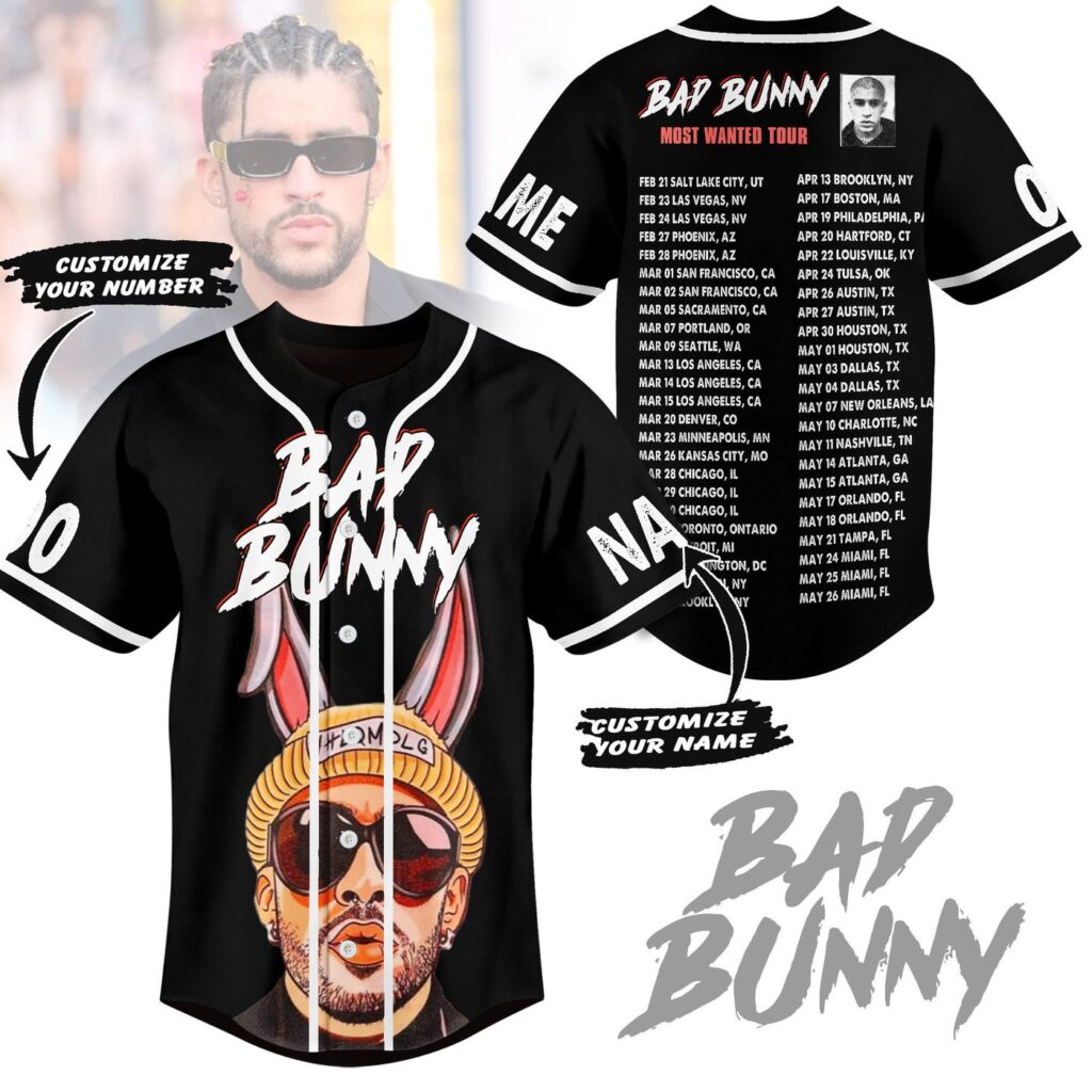 Bad Bunny Baseball Jersey For Men Women And Kids Gift Bad Bunny Baseball Jersey For Men Women And Kids Gift