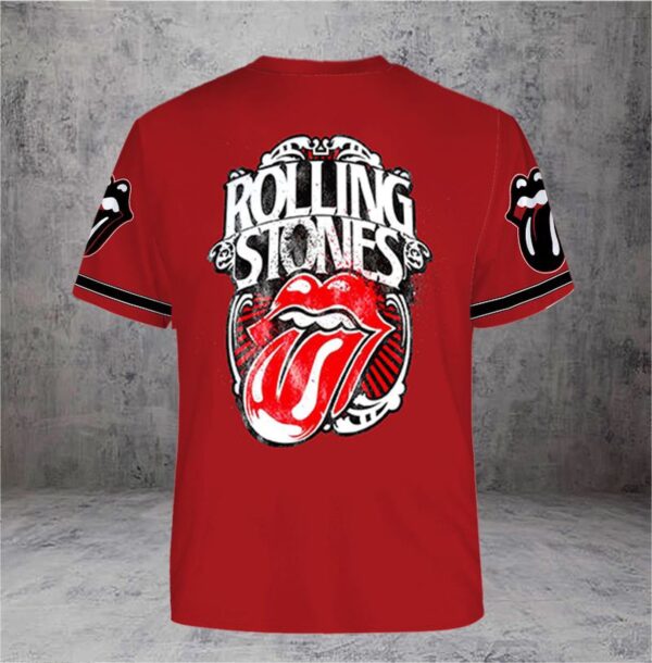 Band The Rolling Stones Red Baseball Tee Jersey Shirt Unisex Men Women