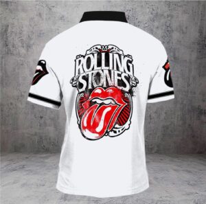 Band The Rolling Stones White Baseball Tee Jersey Shirt Unisex Men Women 1
