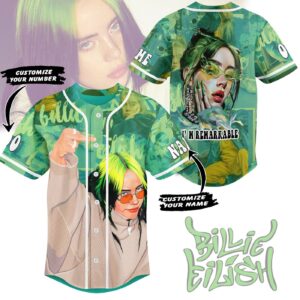 Billie Eilish Baseball Jersey For Men Women And Kids Gift for Fans