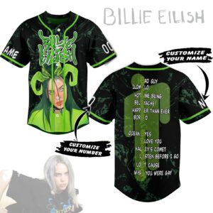 Billie Eilish Baseball Jersey For Men Women And Kids