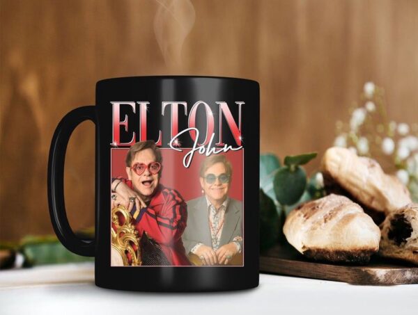 Black Mug Elton John Mug Sir Elton Hercules John Mug Reginald Kenneth Dwight Mug Bluesology Band Mug Rock Star Premium Sublime Ceramic Coffee Mug H99