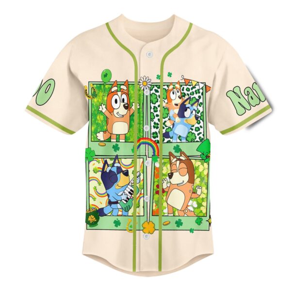 Bluey St. Patrickï¿½ï¿½ï¿½s Day Baseball Jersey For Men Women And Kids Gift for Fans