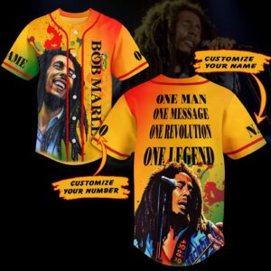 Bob Marley Baseball Jersey For Men Women And Kids Gift for Fans 1