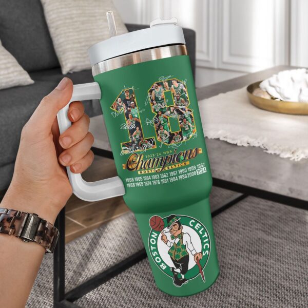 Boston Celtics 40oz Stanley Tumbler – Gift for Fans – Gift for Fans