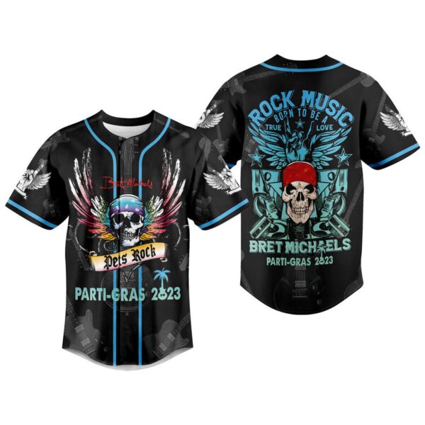 Bret Michaels Parti Gras Gift for Fans Baseball Jersey For Men Women And Kids Gift for Fans