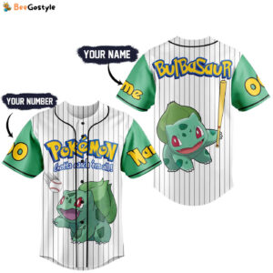 Bulbasaur Pokemon Baseball Jersey For Men Women And Kids Gift for Fans