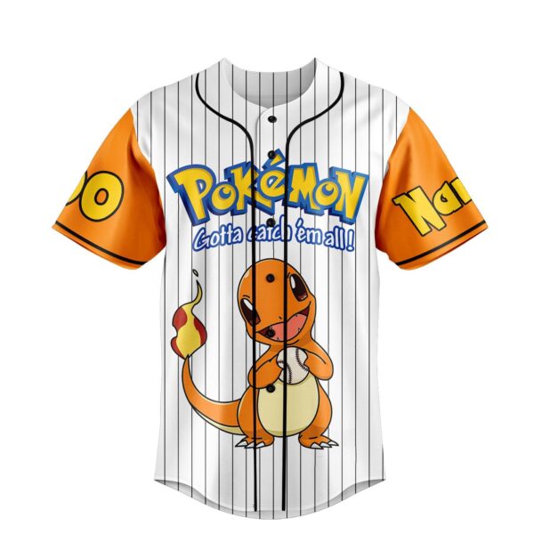 Charmander Pokemon Baseball Jersey For Men Women And Kids Gift for Fans