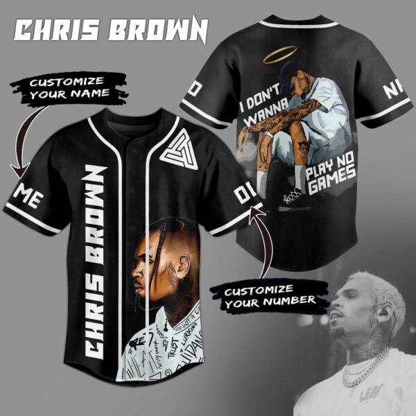 Chris Brown Baseball Jersey For Men Women And Kids Gift for Fans