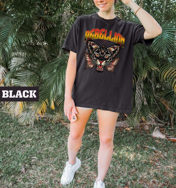 Comfort Color Rebellion Shirt: Trendy Streetwear T-Shirt for Preppy Women Rock N Roll Music Festival Gift for Fanss Style Gift for Her