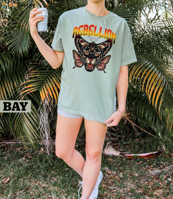 Comfort Color Rebellion Shirt: Trendy Streetwear T-Shirt for Preppy Women Rock N Roll Music Festival Gift for Fanss Style Gift for Her
