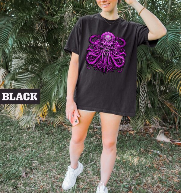 Comfort Colors Octopus Shirt: Ocean Animal Kraken Tee – Unisex Graphic Shirts Rock Band & Metal Music Concert Gifts