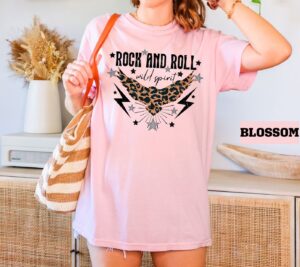 Rock N Roll T-Shirt: Comfort Colors World Tour Tee Wild Spirit Shirt - Eagle Graphic Metal Music Concert 1
