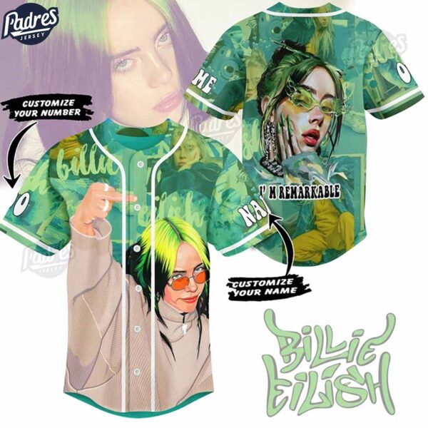 Custom Billie Eilish Baseball Jersey