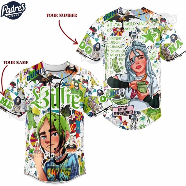 Custom Cute Billie Eilish Baseball Jersey