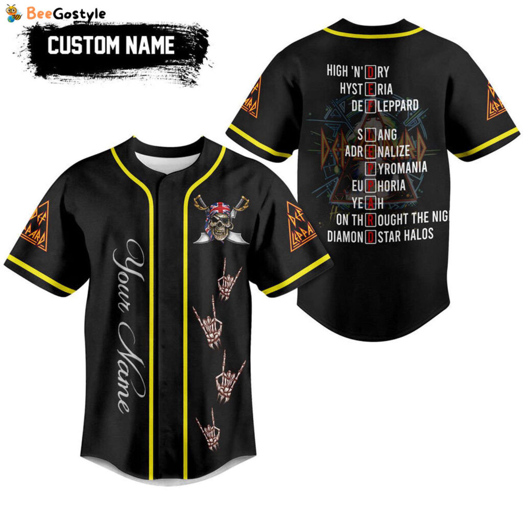 Def Leppard Baseball Jersey For Men Women And Kids Gift for Fans Def Leppard Baseball Jersey For Men Women And Kids Gift for Fans