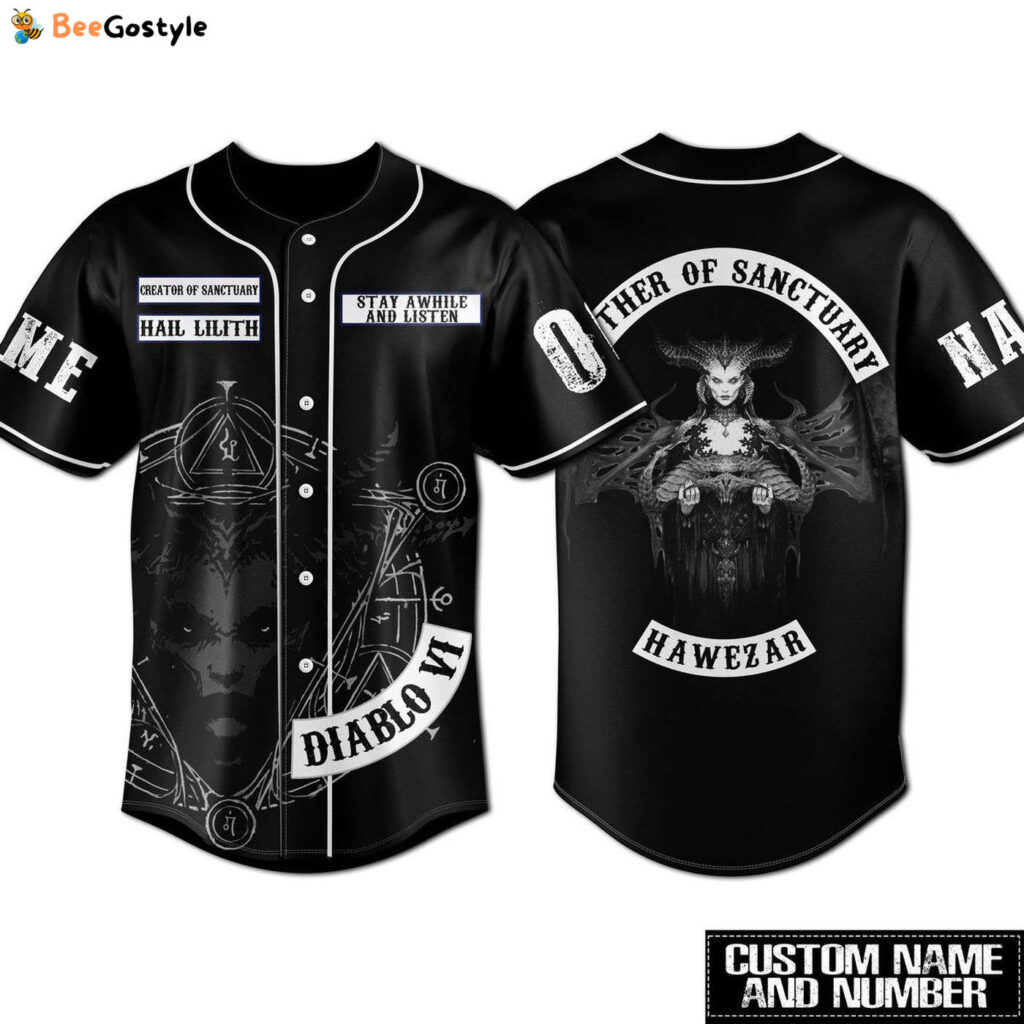 Diablo VI Baseball Jersey For Men Women And Kids Gift for Fans Diablo VI Baseball Jersey For Men Women And Kids Gift for Fans