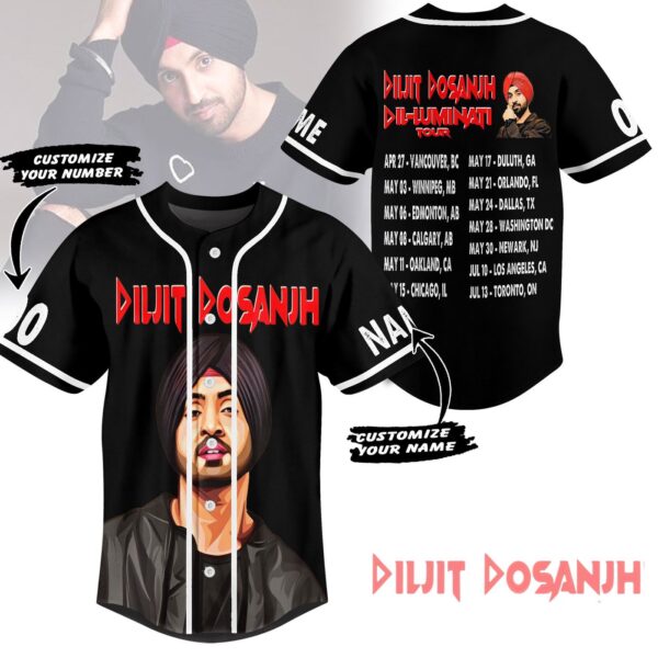Diljit Dosanjh Baseball Jersey For Men Women And Kids Gift for Fans